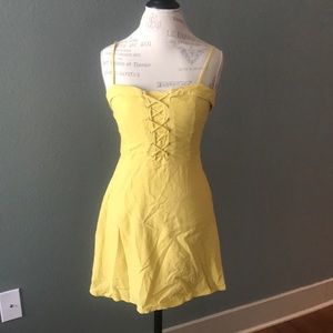 Bershka yellow corset dress (one broken strap!)